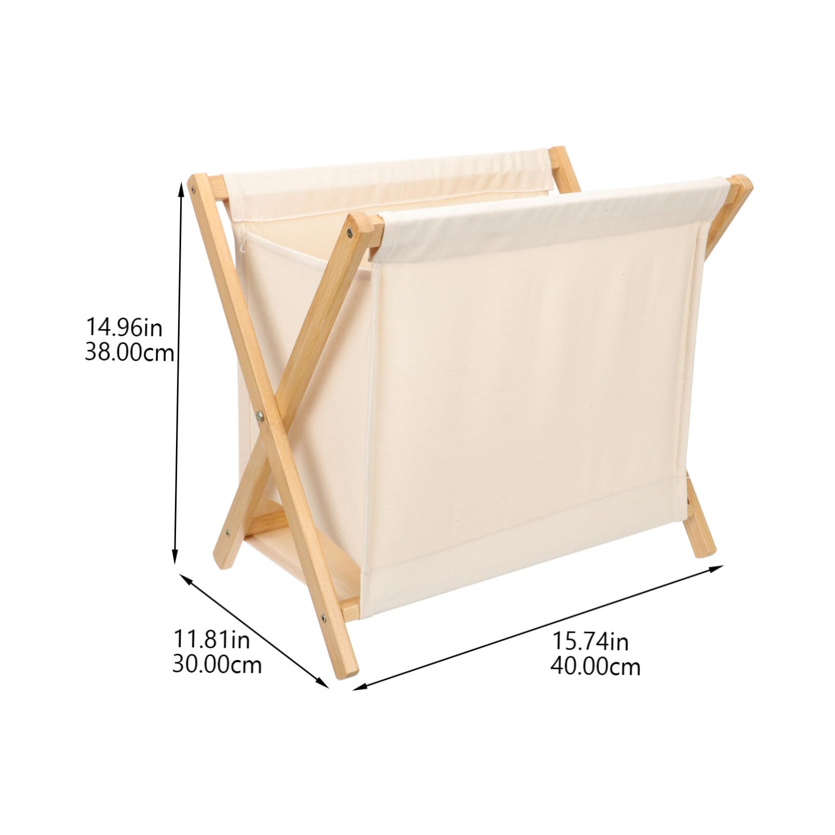 Kinder Wäscheaufbewahrungskorb Faltbar aus Stoff, Beige, Klein
