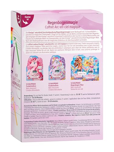 Kneipp Naturkind Geschenkset Regenbogenmagie - Geschenk für Meerjungfrauen und Einhornfans - 3 x 40 ml