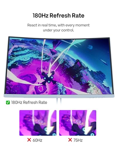 Image of Pixio Two PXC278WAVE Blue 27 inch 180Hz Refresh Rate QHD 1440p Resolution 1650R Curve Fast VA Panel 1ms GTG Response Time HDR Curved Gaming Monitor and PS1D Wave Blue Dual Monitor Arm