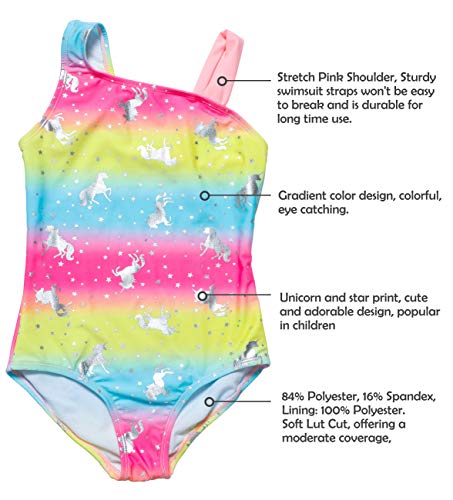 Image of DUSISHIDAN Girls One Piece Swimsuit, Dolphin & Horse