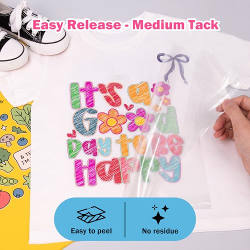 TECKWRAP Heat Transfer Mask for Heat Transfer Paper for T-Shirts 1 roll, 11.7" X 170" Masking Film Clear Iron on Transfer Tape for HTV Printable Heat Transfer Vinyl by TECKWRAP - Image 4