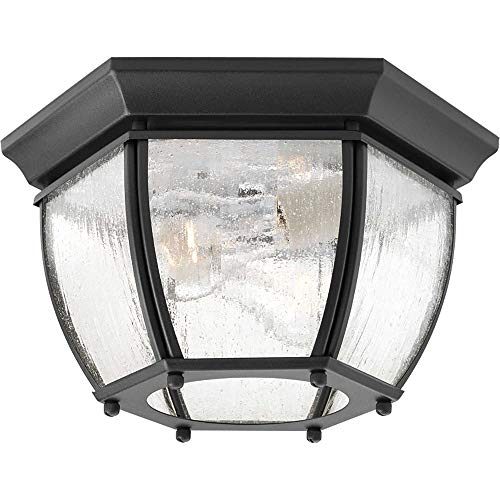 Crazy Deals Progress Lighting P6019-31 Traditional One Ceiling Mount Collection in White Finish Lighting Accessory, Black