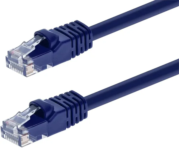 Monoprice Cat6 Ethernet Patch Cable - Snagless RJ45, Pure Bare Copper, 550MHz, UTP, 24AWG, 3 Feet, Purple - Fullboot Series