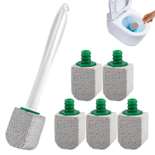 Bimsstein Toilettenreiniger Putzstein 5 Stück mit Griff - Extra Starker Urinstein- und Kalkentferner gegen Hartnäckige Ablagerungen - Reinigungsstein für WC Toilette Bad Küche