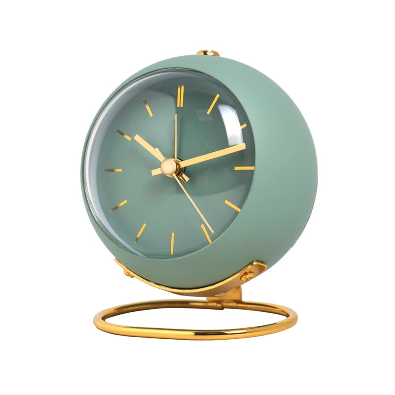 G5z9w3c7m2 Green Loud Alarm Clocks Nordic Creative Electronic Desk Clock Minimalist Alarm New Desktop Bedside Student Silent Luminous Pointer(Green)