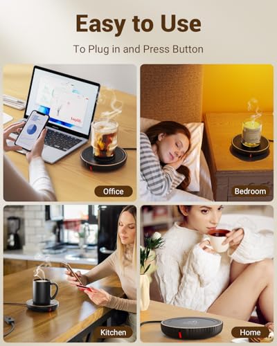 image for HouseGem Large Candle Warmer Plate,Ideal Desk Cup Warmer for Coffee, B