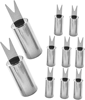 10pcs BBQ Corn Holders Set Stainless Steel Corn Cob Skewers Non-Slip Handles for Grilling and Home Cooking Accessories