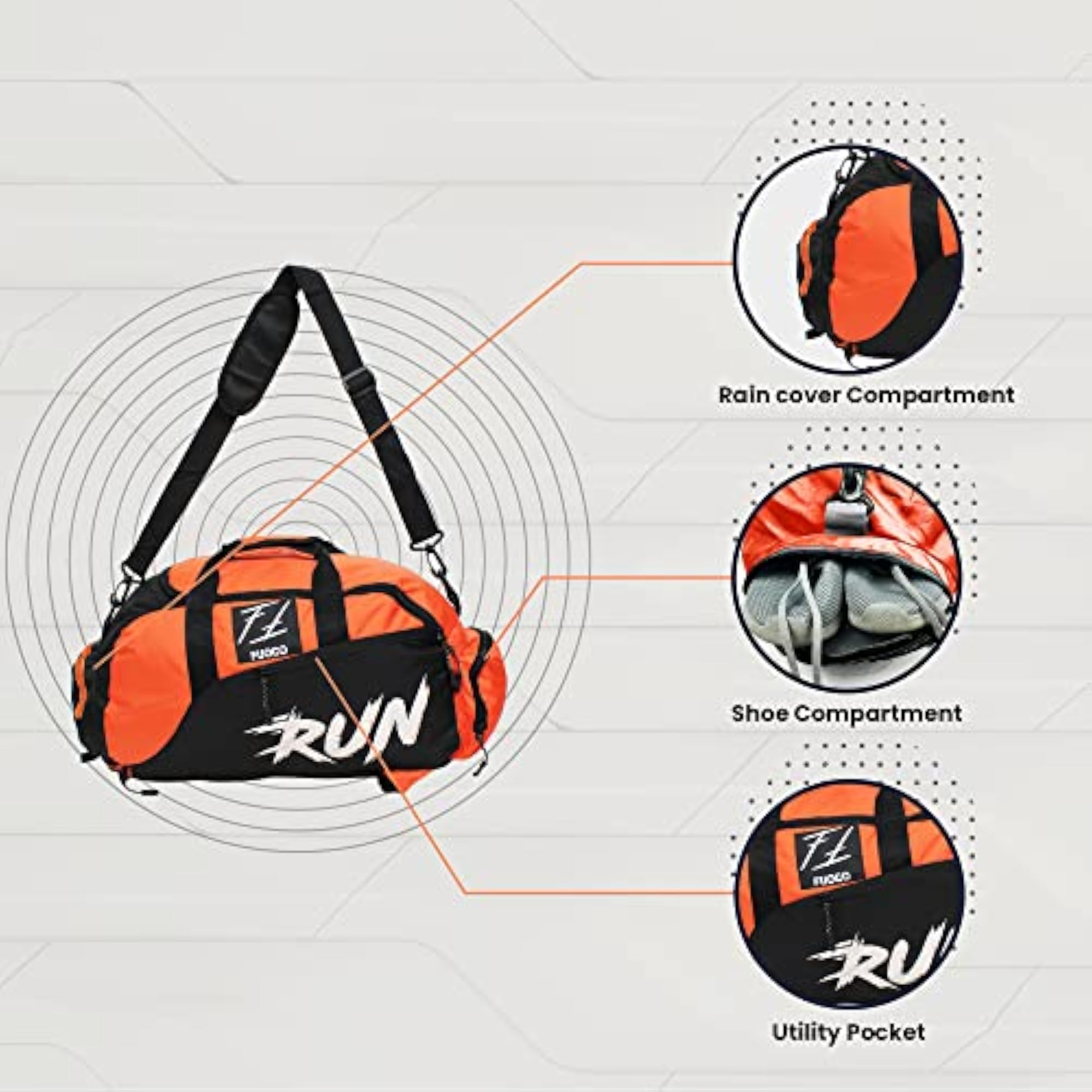 Nylon Travel Accessory Shoe Gym Bag, Compact