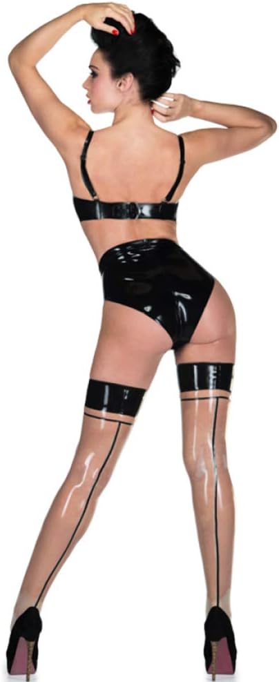 Latex Rubber Classic Bikini Bodysuit Swimsuit Customized Back Zipped Fitted 0.4Mm