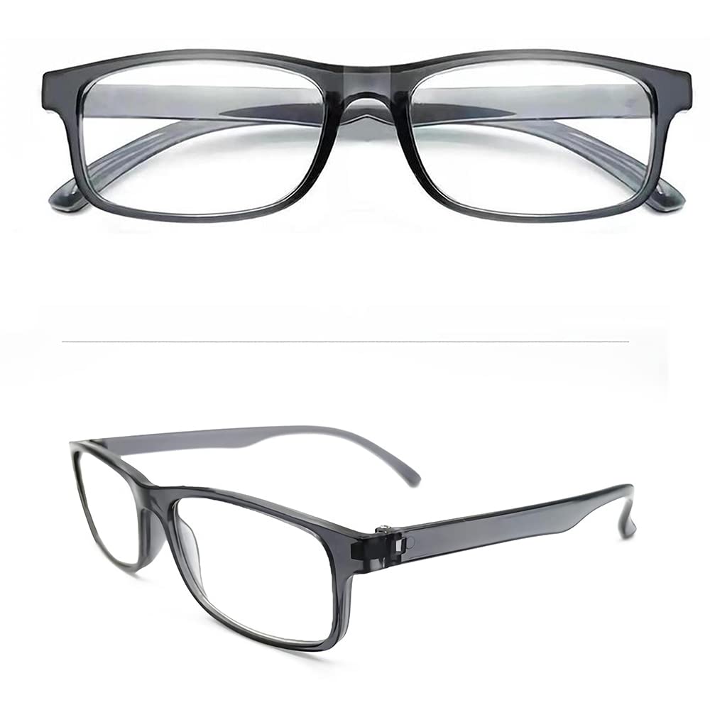Lesebrille mit Blaulichtfilter, Lesebrille für Frauen und Männer, leichte Lesebrille mit Anti-UV und Blendschutz Filter (2 Schwarz, 1 Grau, 3, MultiplierX)