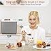 19-in-1 Smart Dual Heaters Bread Maker With Heat-Conductive Nonstick Ceramic Pan, Quiet Bread Machine with 15H Timer & 1H Keep Warm, Stainless Steel BreadMaker with French, Gluten-Free,Sourdough