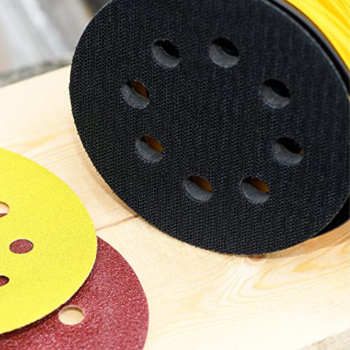 image for Ysglory 10 Pack Soft Density Interface Pads 5 Inch 8 Holes Hook and Lo
