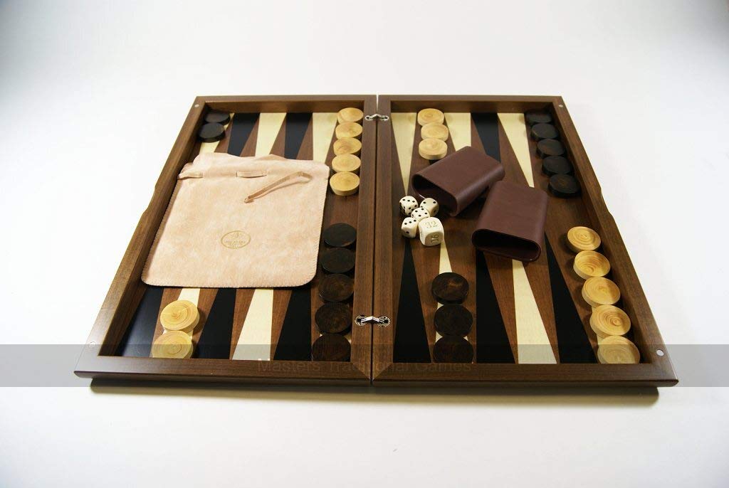 Dal Negro Walnut Noce 17-inch Backgammon Set
