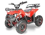 SYX MOTO Kids Mini ATV Tank 36V 800W Dirt Quad Electric Four-Wheeled Off-Road Vehicle, Red