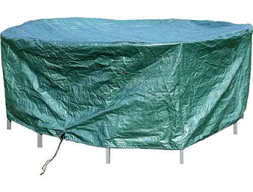 Royal Gardineer Trampolin Abdeckung: Gewebe-Abdeckplane für runde Gartentische, 210 x 76 cm (Ø x H) (Trampolin Abdeckung Winter, wetterfest, EIS)