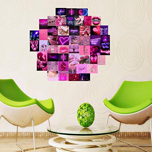 Lubudup 60 stuks collageen-posterset voor wandesthetiek, esthetische afbeeldingen voor esthetische wandcollage kit-print… - Afbeelding 4