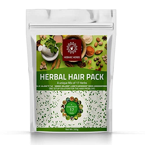 Herbal Hair Mix Powder for Hair Care By Hebhac Herbs Made with 17 Traditional Herbal Hair Oil Mix for Thick Long Hair Growth (7 oz)
