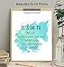 Light Blue Inspirational Wall Art - Motivational Wall Decor Poster - Positive Quotes Wall Art - Uplifting Gifts for Women - Encouragement Gifts for Women - Self Improvement Sayings for Wall Decor