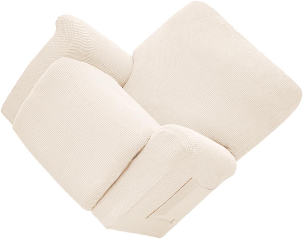 ERINGOGO Elastic Fleece Chair Cover Full Wrap Recliner Chair Slipcover White Stretch Armchair Protective Cover for Home Massage Sofa Furniture
