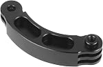 Aluminum Alloy Curved Extension Pivot Arm Mount for GoPro Hero 12/11/10/9/8/7/6/5 Black, DJI Osmo Action Camera