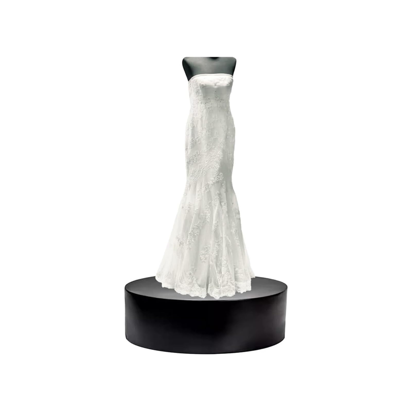 Generisch Schwarzer, runder Zylinder-Sockelständer für Schaufensterpuppen und Bekleidungsdisplays, 15,8 x 11,8 Zoll Sockelbasis für Brautmodengeschäfte und Schaufenster im Einzelhandel