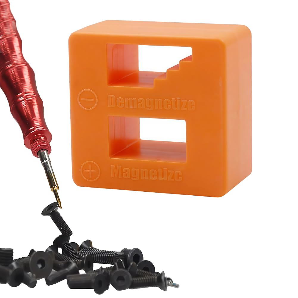 Magnetizer Demagnetizer for Screwdriver Tips, Bits and Precision Construction Tools(Orange)