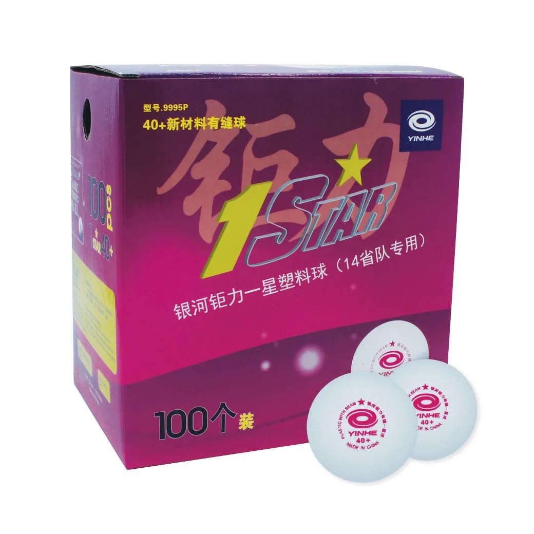 Yinhe100 Pieces of Table Tennis Balls, Consistent Bounce Advanced Control, Plastic with Seam, Precision Balanced, Long Lasting, Perfect Roundness, ABS+, 40+ mm.-image-3