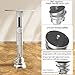 Perfectisan Projector Stand - Single Hole Hanging Height Adjustable Ceiling/Wall Mount, Aluminum Alloy Material, Load 33 lbs - Silver