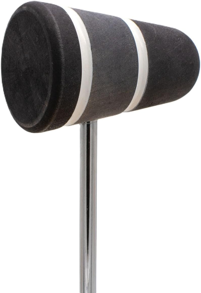 Low Boy Wood Bass Drum Beater - Versatile Mid-Weight Bass Drum Beater with Durable Wood Surface & Aerospace-Grade Steel Rods