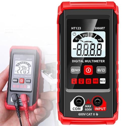 Digital Multimeter, Volt Meter, HT123 Digital Multimeter, 2000 Counts, Automatic Smart Digital Multimeter, Multimeter Tester, Non Contact Voltage Tester, Electrical Circuit Tester