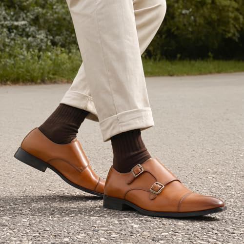 Image of Jousen Dress Shoes for Men Monk Strap Loafers for Men