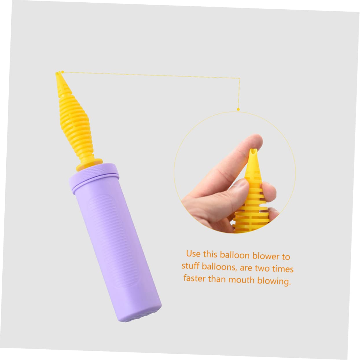 Pompa Aria Manuale Portatile per Palloncini, 5 Pezzi in Plastica