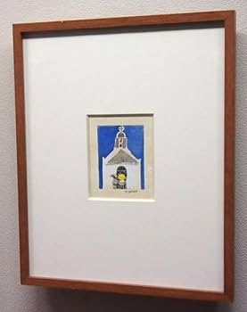 Amazon.co.jp: 真作保証 安野光雅 聖堂 水彩画 9.5×7.5㎝ 肉筆 1点もの