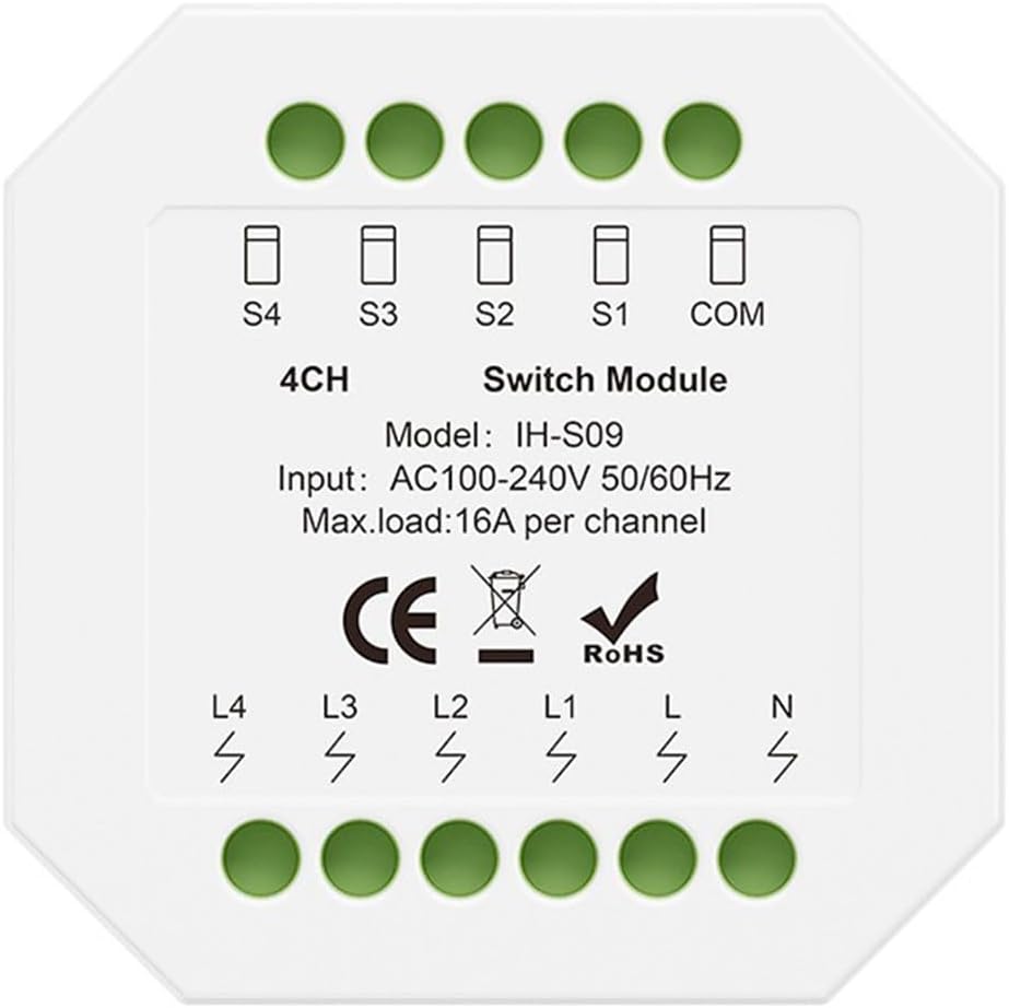 Smart Switch Module For Zigbee 3.0, 16A Relay With App Remote Control, Voice Commands Compatible With For SmartLife, Timer, Group Control(Zig-bee 4 on)