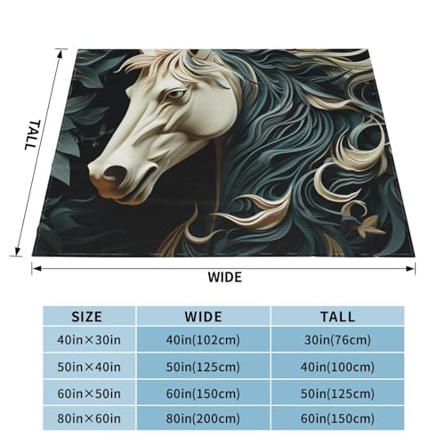 Couverture pour canapé cadeau idéal passionnés équitation motif cheval - 4