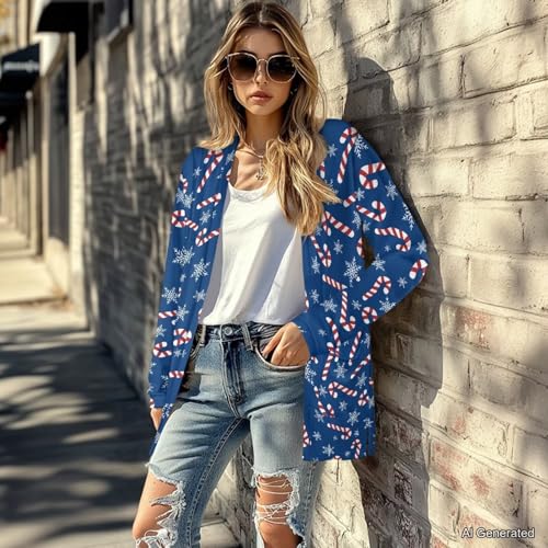 Image of Women's Lightweight Cardigans with Pockets Trendy Long Sleeve Open Front Cardigan Casual Tops Jackets Fall Oufits S-2XL