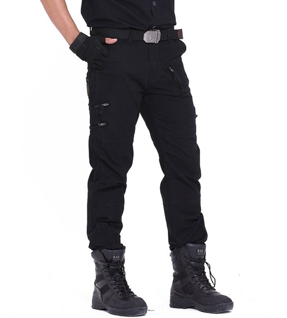 Men's Tactical Cargo Pants - Outdoor Workout Rip-Stop Work Pants With Multiple Pockets