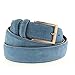 La Bottega del Calzolaio Cintura camoscio celeste uomo donna 3,5 cm artigianale made in Italy (105 cm (40/42 EU))
