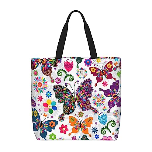 Sac éco pour femmes avec motif floral, le grand cabas léger pour un quotidien zen