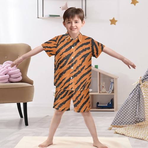 Image of Sunflower Floral Yellow Black Short Sleeve Hawaiian Button Down Shirts and Short Sets for Boys Toddler Summer Outfits