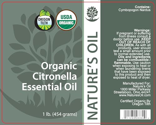 Aceite esencial de citronela orgánico certificado 1Lb miniatura 4
