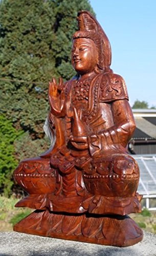 Lachende boeddha hout vintage houtsnijwerk | Landzicht Houtsberg