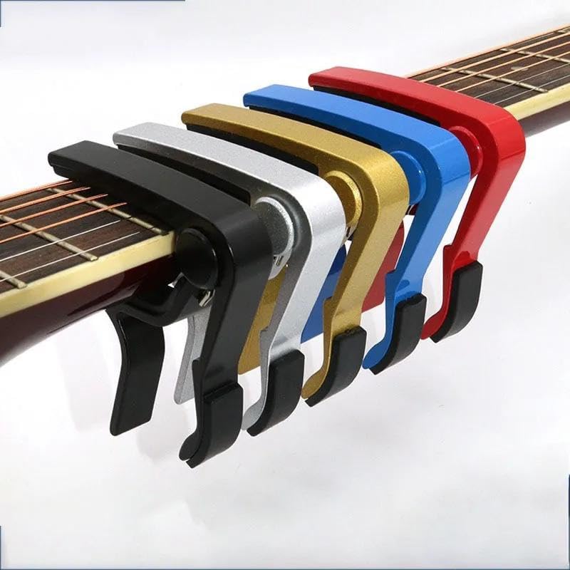 Image of Techtest Guitar Capo for Acoustic & Electric Guitar | Universal Capo Guitar for 6-String Quick Release Capo for Guitar Capo for Ukulele - Premium Metal Build - Acoustic Style