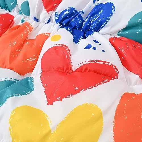 Girls Winter Coats Hooded Sherpa Lined Lightweight Jacket Thick Warm Puffy Waterproof Windproof Cotton Jackets (D, 7-8 Years)4