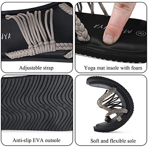 MEGNYA Yoga Mat Flip Flops for Women, Comfortable Foam Walking Sandals, Flexible and Lightweight Slippers for Beach/Holiday/Poolside/Outdoor Activities2