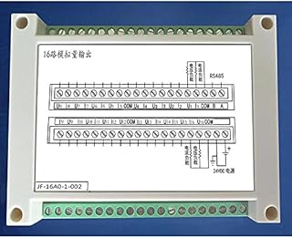 Anncus 16AO 16-Channel Analog Output Module 4-20mA 0-10V Output Modbus Protocol Industrial Control Support 4-20mA 0-5V 0-10V