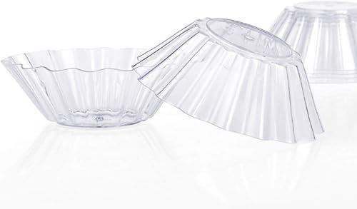Miniatura 7 de 50 platos de plástico transparente de 3 pulgadas para aperitivos, platos de postre, helados de flores, cuencos de postre, cuencos de degustación,