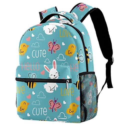 Sac à dos de voyage motif sirène jaune et bleu pour campus et loisirs en taille Medium