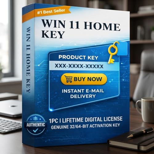 Image of WIN 11 HOME Lifetime Digital License, 1 PC Activation Key, 32 /64-Bit Compatible, Instant Email Delivery, Unlimited Reinstallations [OS Key Card]