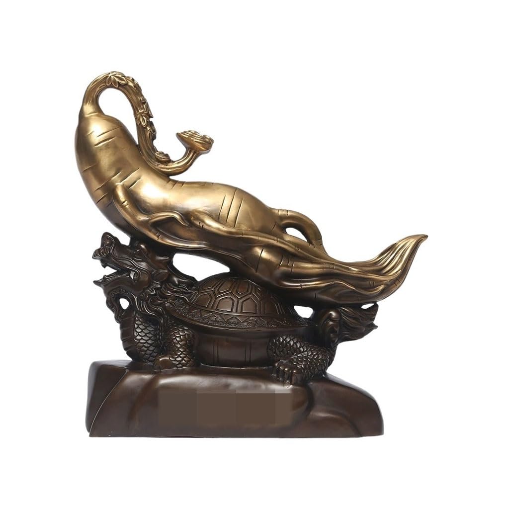 IUokLU Statue Handicraft Copperware Ginseng Brass Jewelry Console Table Home Decoration Ornaments Brass Figurine